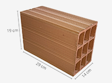 Tijolo Baiano 14x19x29 - detalhe