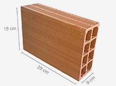 Tijolo Baiano 9x19x29 - detalhe